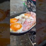 【ジブリ飯】 ハウルの動く城のベーコンエッグ     #ジブリ #amsr #camp #キャンプ飯  #ジブリ飯 #飯テロ #キャンプ #キャンプ飯