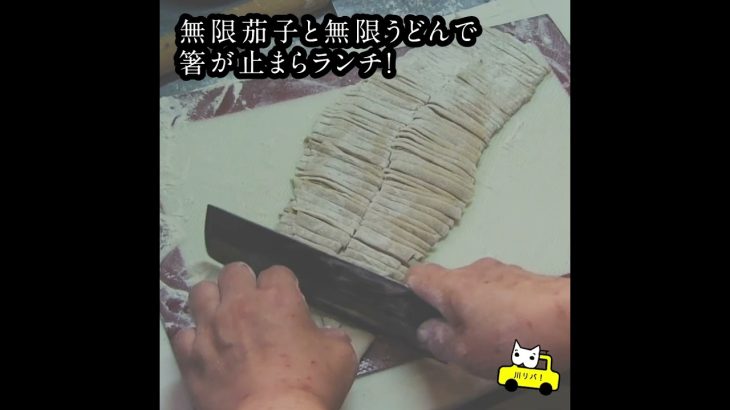 【無限メニュー爆誕！】ナスの蒲焼きと米ぬか入り手打ちうどん［字幕］#cooking 　#低糖質　#Shorts