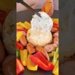 カマンベールチーズフォンデ🧀焼くだけ簡単✨#キャンプ飯 #デイキャンプ #チーズ #キャンプ