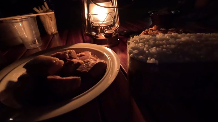 焚き火台のあるキャンプ（上島キャンプ場）