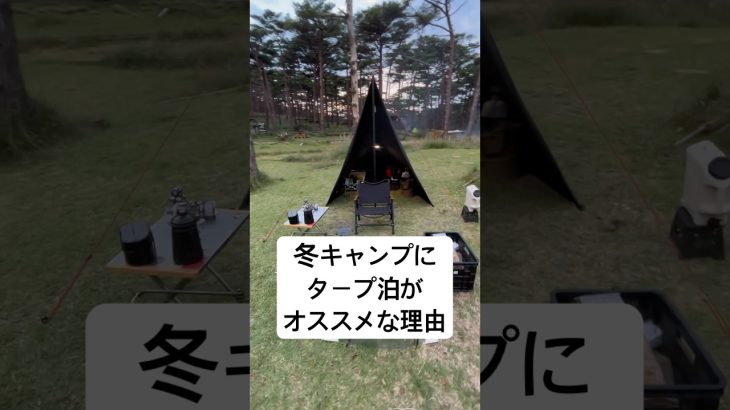 冬キャンプにタープ泊がオススメな理由がこちら。