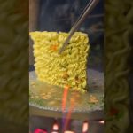 外で味わうビビン麺Ⅱ⛺キャンプに最適🍜 #インスタントラーメン  #paldo #うま辛 #料理  #noodles