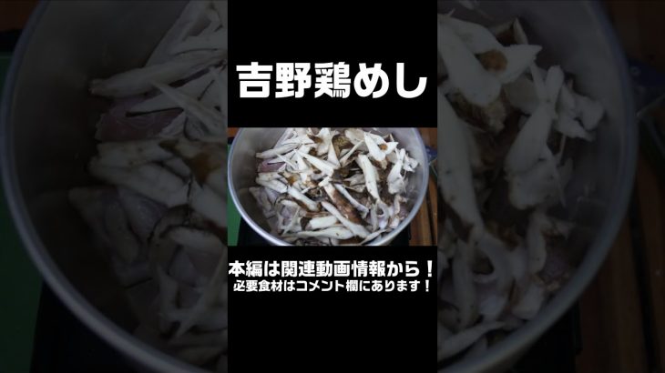 キャンプ飯紹介😊✨（吉野鶏めし）#shorts