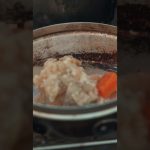 【冬ソロキャンプ】ポトフの残りでチーズリゾット/スープを温め直し朝食を作る#shorts #solocamping #hottent #woodburningstove
