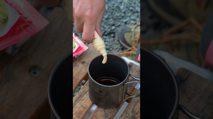 【おやじキャンプ飯】焚き火と中華鍋で簡単「ニラ豚」 #shorts #キャンプ飯