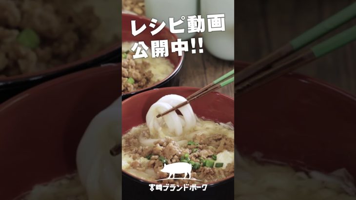 あんかけうどん【メイキング】 #豚肉 #豚ひき肉 #あんかけ #うどん