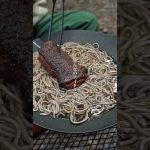 とろっとろ鴨ネギ蕎麦#アウトドア #アウトドアグルメ #キャンプ女子 #キャンプ飯 #キャンプ #簡単キャンプ飯