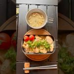 【簡単キャンプ飯】胸肉のかけ丼　#簡単レシピ #アウトドアグルメ #アウトドア料理 #キャンプ飯 #大分キャンプ #料理 #cooking #胸肉のかけ丼