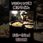 ソロキャンプ飯 にんにく醤油 焼きうどん / Stir-fried UDON / Outdoor Cooking #bushcraft #キャンプ飯