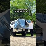 【HILUX】5分で設営完了！Softopperで快適すぎる車中泊⛺🚐#shorts