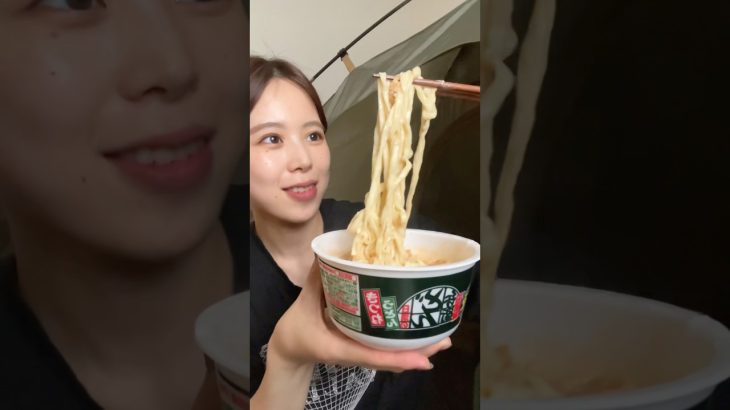 大好きなどん兵衛でアレンジレシピ‼️#キャンプ飯 #camp #キャンプ女子