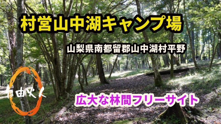 【ソロキャンプ】村営山中湖キャンプ場（地球元気村運営）山梨県南都留郡山中湖村平野