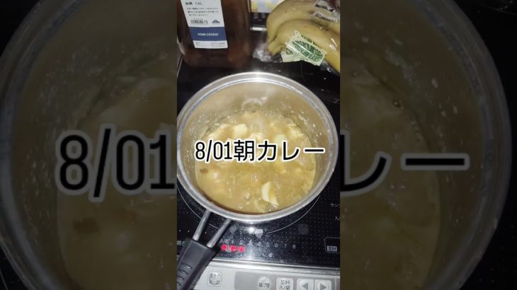 8/1朝カレー #まいにちごはん #料理 #food #cooking #カレースタグラム #ショート #カレーライス #カレー好き #キャンプ飯 #朝カレー　#朝カレーライス　#朝ごはん #自炊