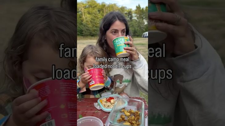 🥢 Family Camp Meal Hack: LOADED NOODLE CUPS (aka “All In Noodles”) | Easy Camping Food Idea! 🏕️🍜