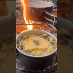 【キャンプ飯】森の中、すき家のチーズ牛丼#ソロキャンプ #レシピ #asmr