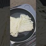 海辺の焼きうどんバーベキューです④ キャンプ⛺から🐻熊出没の為💦バーベキューに変更しました😓熊怖いです💦 #shorts