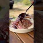 キャンプでおしゃれステーキを焼く！外でも簡単な赤ワインソース　#キャンプ飯 #ステーキ #レシピ