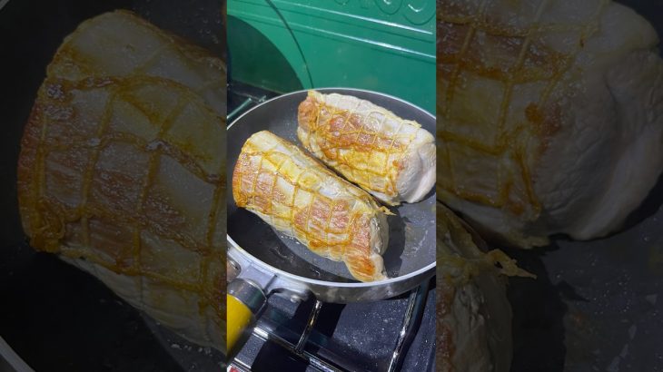 キャンプで手作りチャーシューラーメン🍜