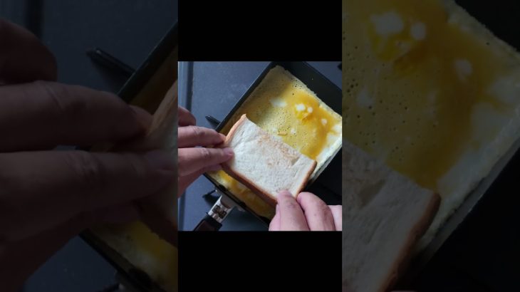 キャンプ飯【卵巻きチーズサンド】