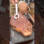 旨みがすごい！塊肉の塩昆布締め！　#キャンプ飯 #肉 #ステーキ #塩昆布 #レシピ