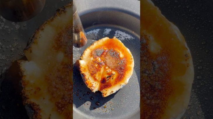 【キャンプ】でカマンベールブリュレ　つまみにもデザートにも最高！　#キャンプ飯 #レシピ #カマンベールチーズ