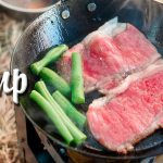 テントの中で作る16センチフライパン料理