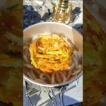 河原でかき揚げうどんを食べる 2025/12/7 #camping