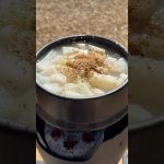 寒すぎる朝に作る七草粥／冬キャンプ #shorts  #冬キャンプ  #キャンプ #キャンプ女子 #キャンプ飯 #朝ご飯 #camping