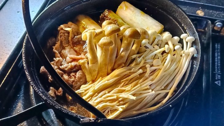 キャンプ飯(すき焼き＆煮込みうどん)