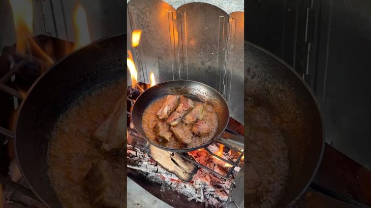 【簡単キャンプ飯】　スペアリブの煮込み　#キャンプ飯 #アウトドアグルメ #ハイエース車中泊 #cooking #簡単レシピ #スペアリブ #ソロキャンプ #大分キャンプ #低糖質キャンプ飯