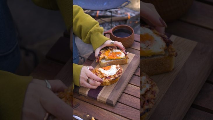 ワンパン！ケチャップベーコンエッグトースト（レシピは説明欄に記載）