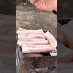 【炭火】皮付き三枚肉でサムギョプサル　#キャンプ飯 #レシピ #炭火焼き #サムギョプサル