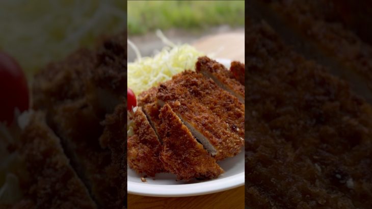 【ダイソー】700円フライパンて揚げ物はなかなか使える！ #キャンプ飯 #とんかつ #アウトドアグルメ #cooking #food #料理 #japanesecamp #飯テロ #簡単レシピ