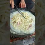焚き火カルボナーラうどん